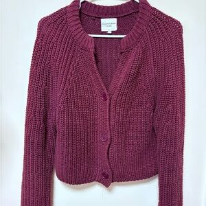 Women's Maroon Knit Sweater